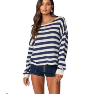 Striped Blue and White Light Sweater